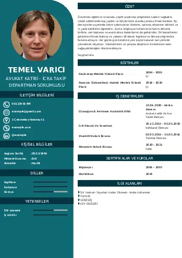 Hukuk Sekreteri Cv Örnekleri cv indir